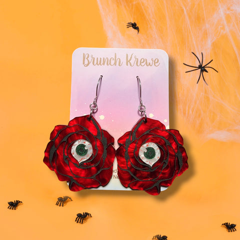 Eyeball Rose Earrings