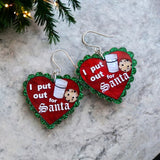 "I Put Out [Milk and Cookies] for Santa" Earrings