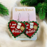 "I Put Out [Milk and Cookies] for Santa" Earrings