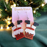 Santa in the Chimney Earrings